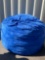 Knit Pouf Blue