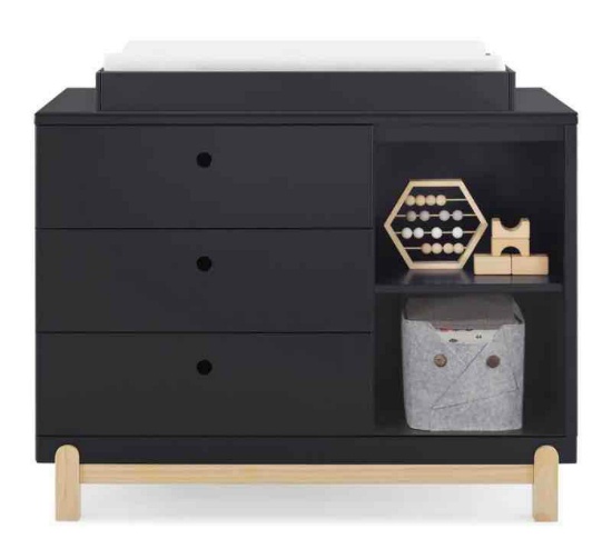 Delta Children Poppy 3 Drawer Dresser with Cubbies