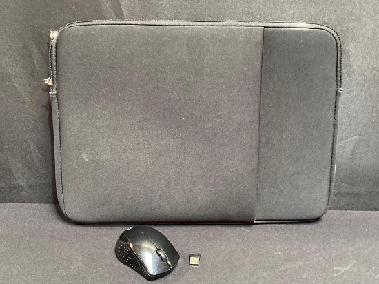 UPERFECT 18.5-inch Polyester Laptop Sleeve Protective Case Vertical Style with HP Wireless Mouse