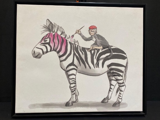Painting Zebra & monkey