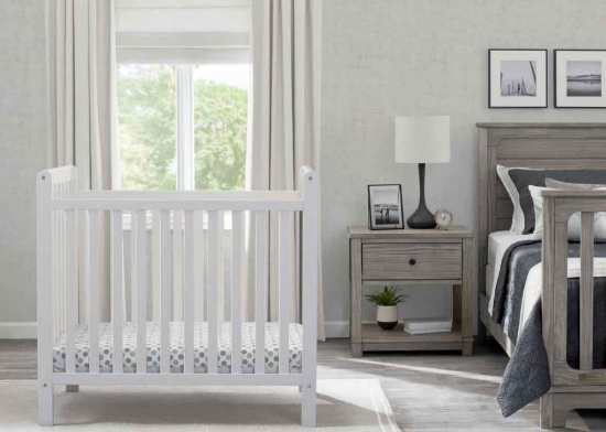 Delta Children Classic Mini Crib with 2.75-inch Mattress - Convertible to Twin Bed