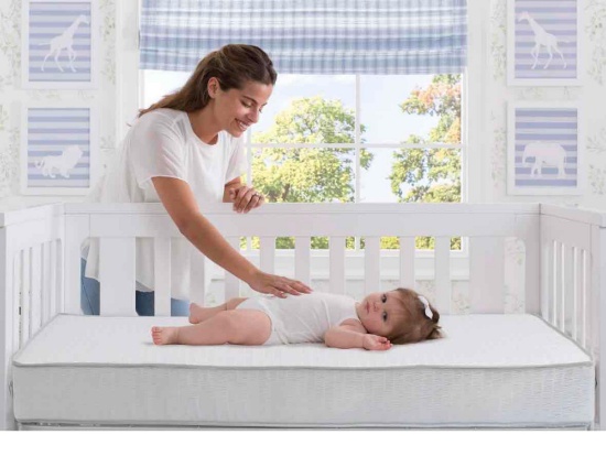 Delta Children CoolLux Two-Stage Crib and Toddler Mattress