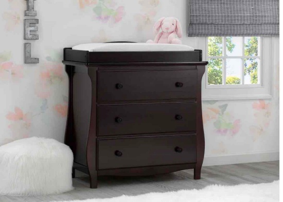 Delta Children Lancaster 3 Drawer Dresser with Changing Top
