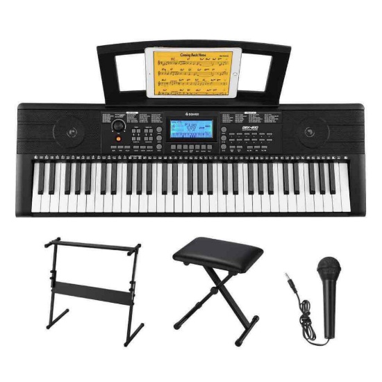 Donner Keyboard Piano, 61 Key Piano Keyboard for Beginner/Professional, Electric Piano