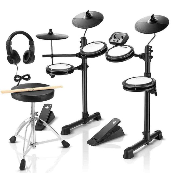 DONNER Electronic Drum Sets, Electric Drum Kits for Beginner kids with 180 Sounds,Drum set