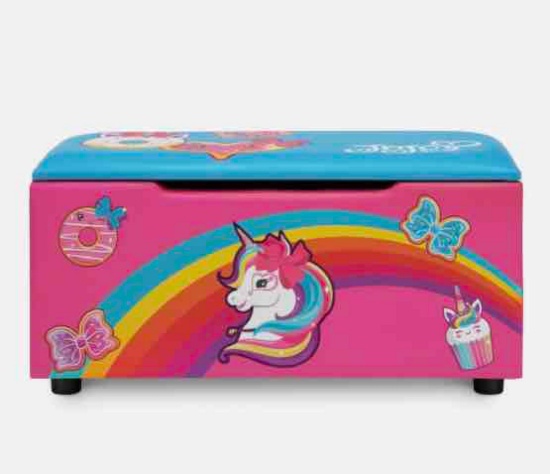 JoJo Siwa Upholstered Storage Bench for Kids