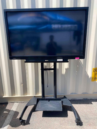 SHARP Mobile TV Mount with Adjustable Shelf for 50-inch to 82-inch TVs