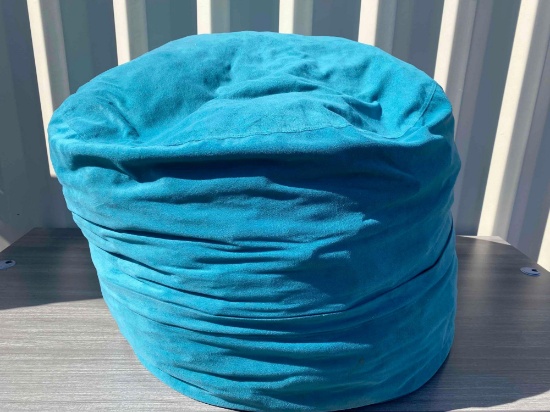 Blue Aqua Pouf