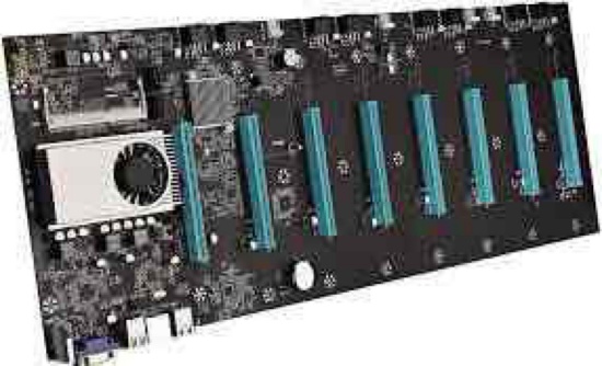 CNmuca BTC S37 Miner Motherboard CPU Set 8 Video Card Slot DDR3 Memory VGA Interface Black