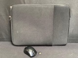 UPERFECT 18.5-inch Polyester Laptop Sleeve Protective Case Vertical Style with HP Wireless Mouse