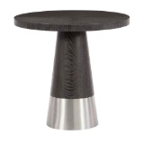 Decorage Cerused Mink Round End Table By Bernhardt