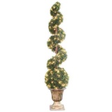 HOME ACCENTS 6FT Pre-Lit Spiral Potted Tree