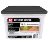 #8 x 2-1/2 in. Philips Bugle-Head Coarse Thread Sharp Point Polymer Coated Exterior Screws (10