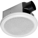 Home Netwerks Decorative White CFM Ceiling Mount Bluetooth Stereo Bathroom Exhaust Fan with LED