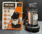 RIDGID 1/3 HP Stainless Steel Dual Suction Sump Pump