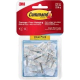 Lot of Command Clear Small Wire Hooks
