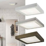 Broan-NuTone Roomside Decorative 110 CFM Ceiling Bathroom Exhaust Fan with Square LED Panel and Easy