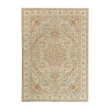 My Magic Carpet Kenya Beige Medallion Washable 5 ft. x 7 ft. Area Rug