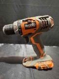 Ridgid 18V Lithium Ion 1650 RPM Cordless Compact 2 Speed Drill / Driver with LED Grip Light and