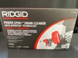 RIDGID POWER SPIN+ DRAIN CLEANER WITH AUTOFEED TECHNOLOGY