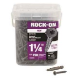 Rock-On 1-1/4 in. Serrated Head Star Cement Board Screws (750-Pack)