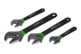 Grip 4 pc Chrome Adjustable Wrench Set MM & SAE
