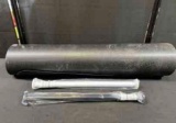Ivilon Tension Curtain Rod (White and Black) & Mat