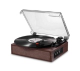 Donner Vinyl Record Player, Bluetooth Turntable for Vinyl Records with Built-in Speakers, 3-Speed