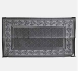 Reversible Outdoor Mat for Patios and RVs, Grey Vine