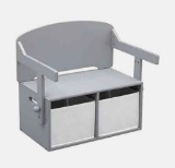 Delta Children MySize Engineered Wood Bench Gray