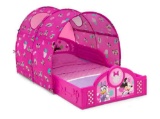 Delta Children Disney Minnie Mouse Plastic Sleep and Play Toddler Bed with Canopy