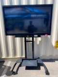 SHARP Mobile TV Mount with Adjustable Shelf for 50-inch to 82-inch TVs