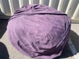 Knit Pouf Purple
