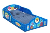 Delta Children Baby Shark Plastic Sleep and Play Toddler Bed with Attached Guardrails