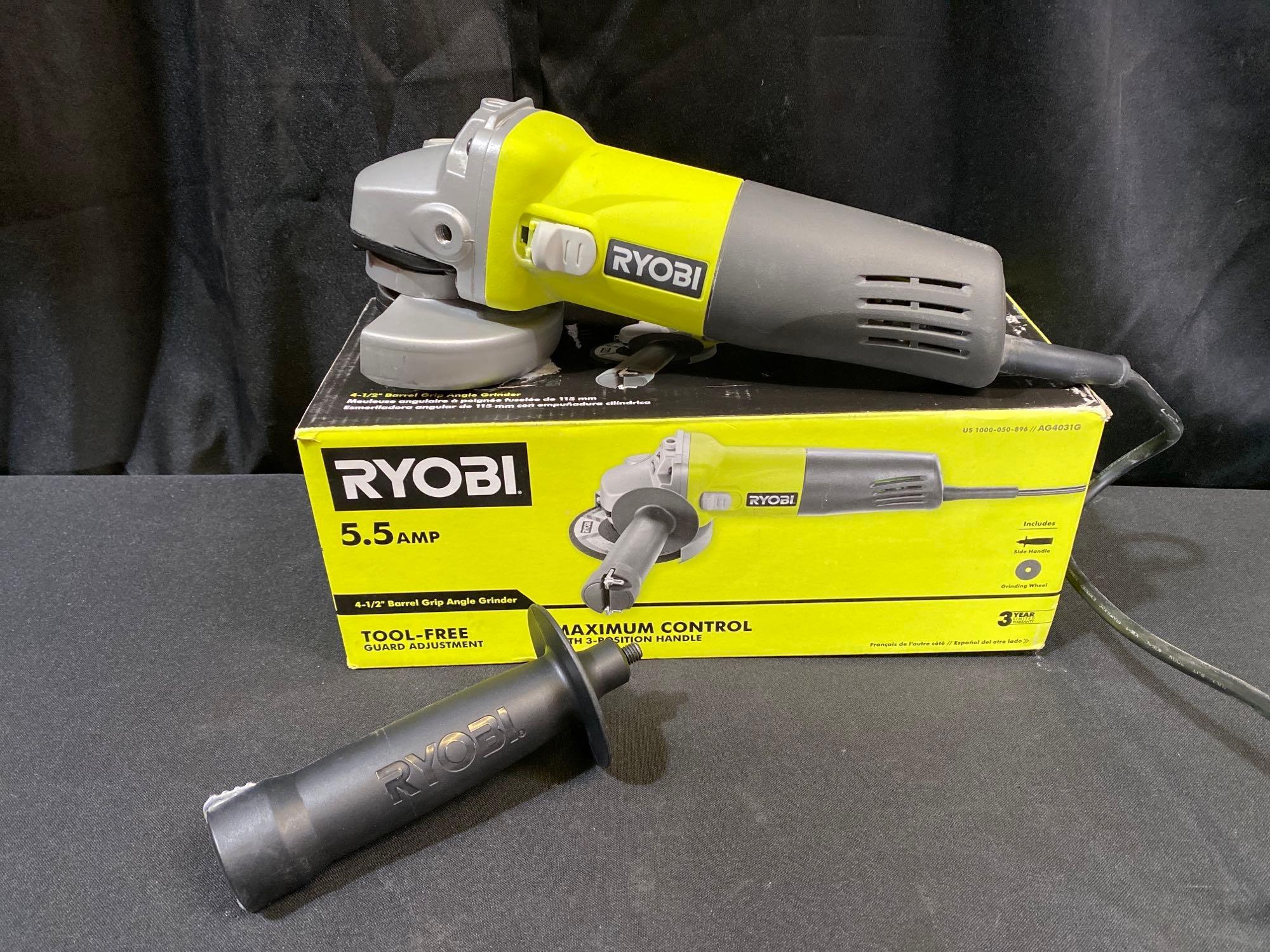 5.5 Amp Corded 4-1/2 Angle Grinder - RYOBI Tools