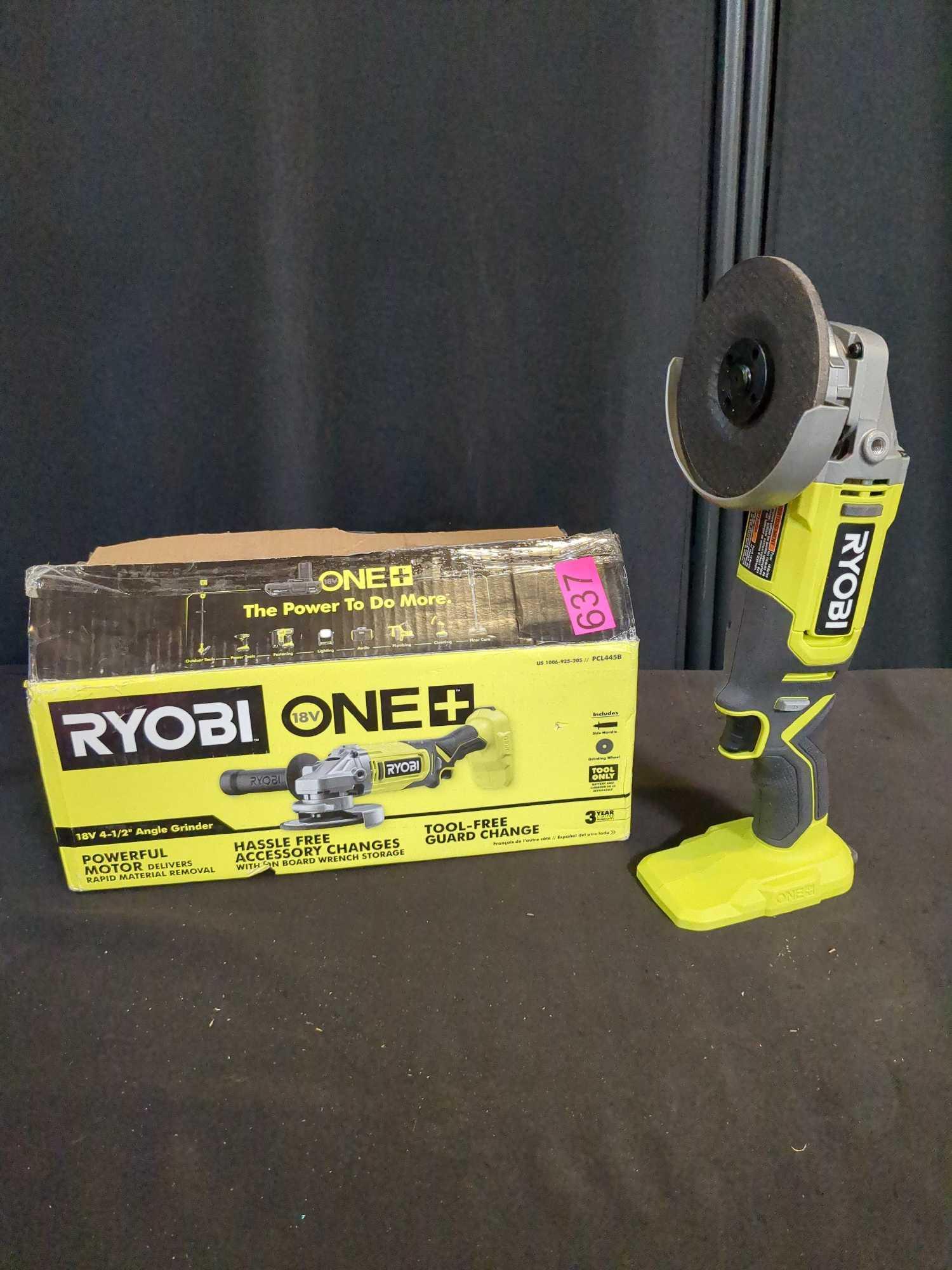 RYOBI ONE+ 18V Cordless 4-1/2 in. Angle Grinder (Tool Only