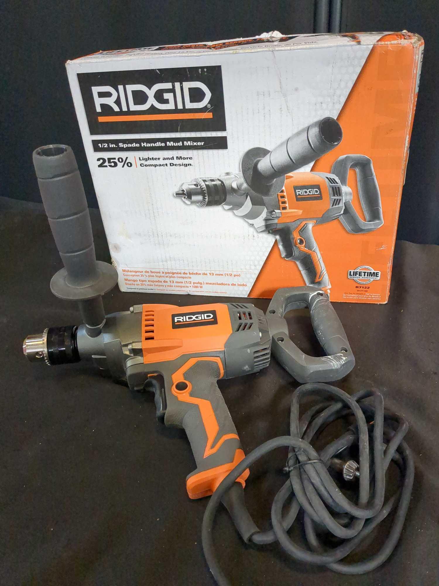 RIDGID 1 2 in. Spade Handle Mud Mixer R7122 Proxibid