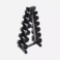 210 LB (5-30 LB) RUBBER DUMBBELL SET WITH RACK by Inspire