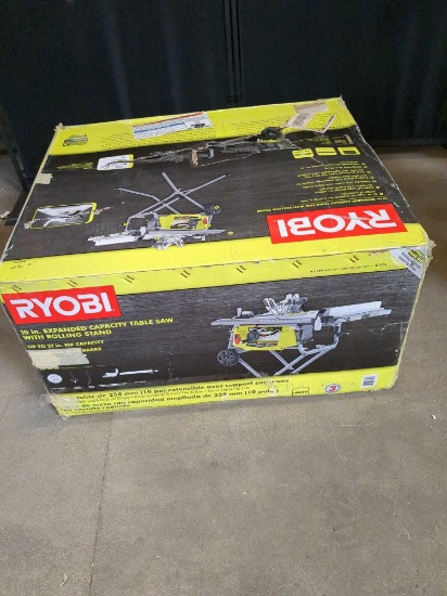 RYOBI 15 Amp 10 in. Expanded Capacity Table Saw with Rolling Stand