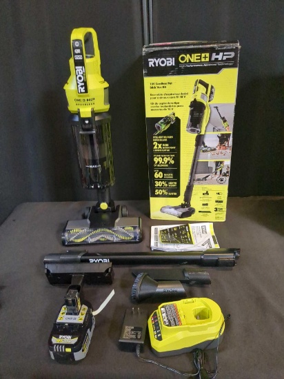 Ryobi ONE+ HP 18V Brushless Cordless Pet Stick Vacuum Cleaner Kit w/ Battery & Charger