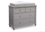 Delta Children Simmons Kids Barrington 4-Drawer Double Dresser, Grey #325040-026
