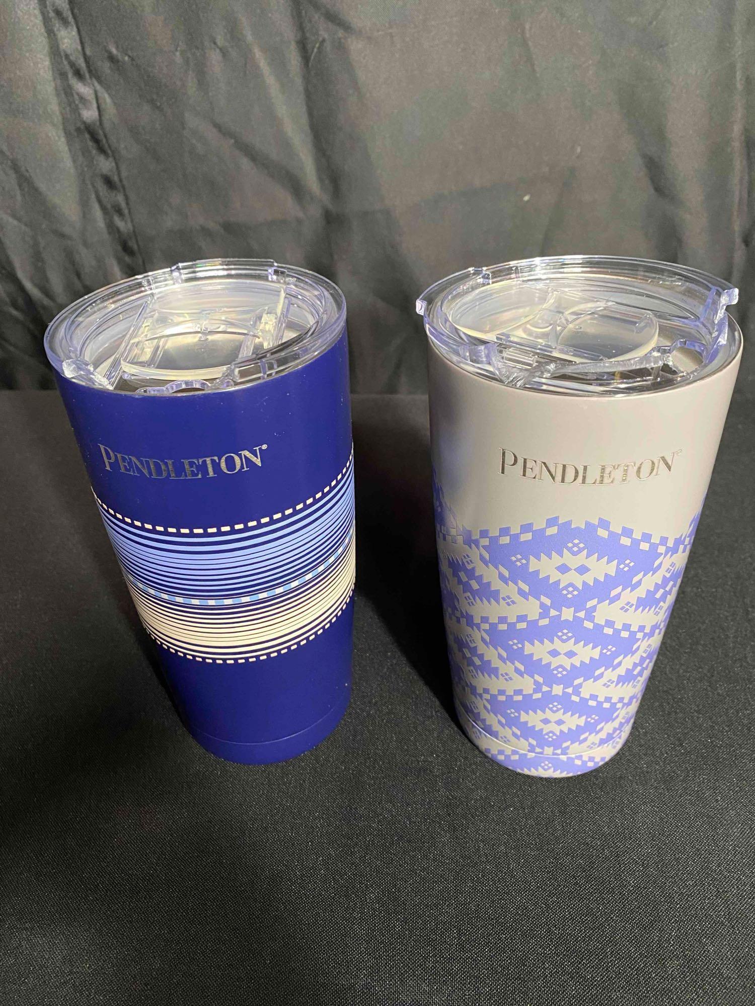 Pendleton 20oz Stainless Steel Hot/Cold Tumblers Cups - Set of  2: Tumblers & Water Glasses