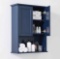 ANIRROR Blue Bathroom Cabinet Wall Mounted with 2 Doors and Adjustable Shelf, 23