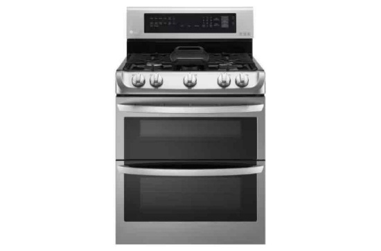 LG Gas Double Oven Range Stainless Steel