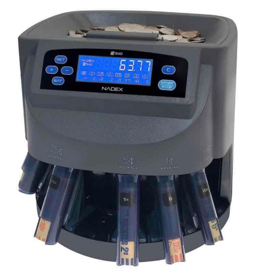NADEX Coin Counter, Sorter, and Wrapper