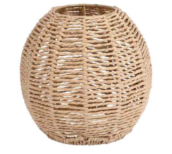 DOITOOL 1 Retro Rattan Woven Pendant Light Cover