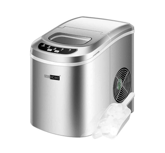 VIVOHOME Electric Portable Compact Countertop Automatic Ice Cube Maker Machine with Hand Scoop and