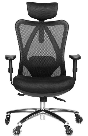 Duramont Ergonomic Office Chair - Adjustable Desk Chair with Lumbar Support and Rollerblade Wheels -