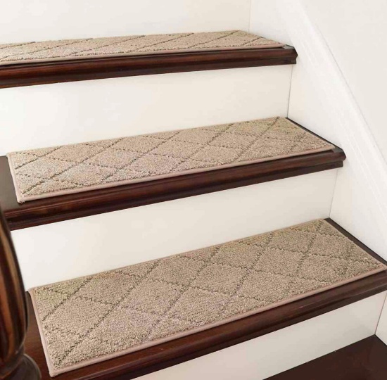 Edging Stair Treads Non-Slip Carpet Mat 28inX9in Indoor Stair Runners for Wooden Steps, Edging Stair