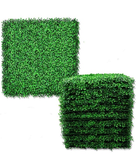 12PCS Boxwood Panels, 10"x10" Grass Wall Panel, Boxwood Hedge Wall Panels, Grass Wall Backdrop